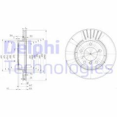 Delphi Bg3527C Fren Diski Ön 300Mm Karbon Kaplamalı 3 E46