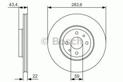 Bosch 986478810 Fren Diski Ön Lınea 2007 Sonrası Doblo 2006 Sonrası Marea 1996 Sonrası Bravo