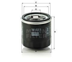 Mann W671 Yağ Filtresi Clıo Iıı Megane Iıı Laguna Iıı Scenıc Iıı