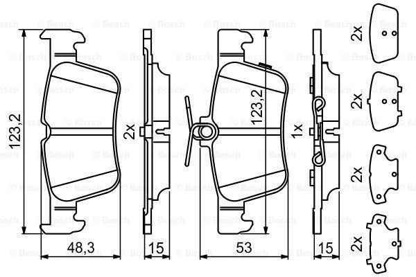 Bosch 986494839 Arka Balata Galaxy 15-Mondeo 14-S Max 15-