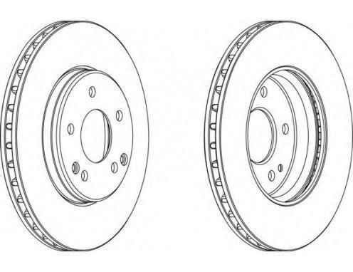 Ferodo Ddf1135 Fren Diski Ön Mercedes W202 W203 W208 W210 95-05