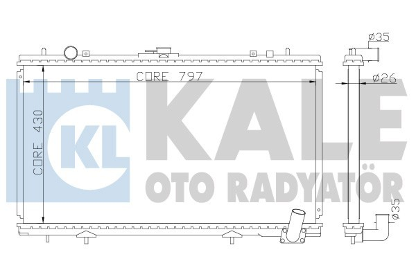 Kale 365300 Radyatör Vıtara Al Pl Brz 376X488X26
