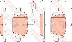 Trw Gdb1894 Fren Balatası Arka 500 2008 Sonrası 1.4 Abarth 500 C 09-