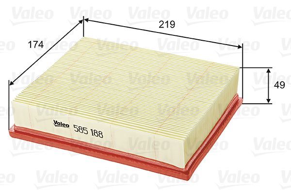 Valeo 585188 Hava Filtresi Mercedes A Class (W169) 1.5İ/1.7İ/2.0İ