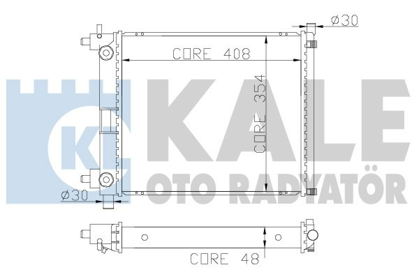 Kale 365900 Radyatör Yarıs Yarıs Verso Al Pl Brz 350X478X16
