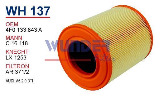 WUNDER WH137 HAVA FİLTRESİ - AUDİ A6 2.0 Tdi