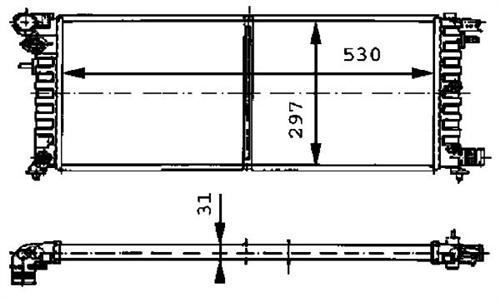 Kale 2046011Ab Su Radyatörü 106 1996 Sonrası 1.5D Tud5 / Saxo 1996 Sonrası 1 Sıra A