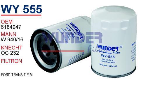 WUNDER WY555 YAĞ FİLTRESİ - FORD TRANSİT E.M