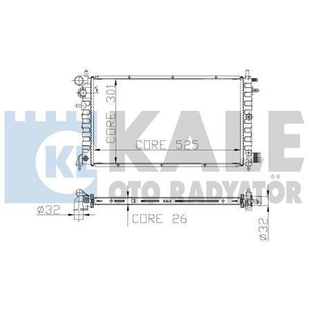 Kale 2047011Ab Su Radyatörü 106 I 1.5D 94-96 Al Pl Brz