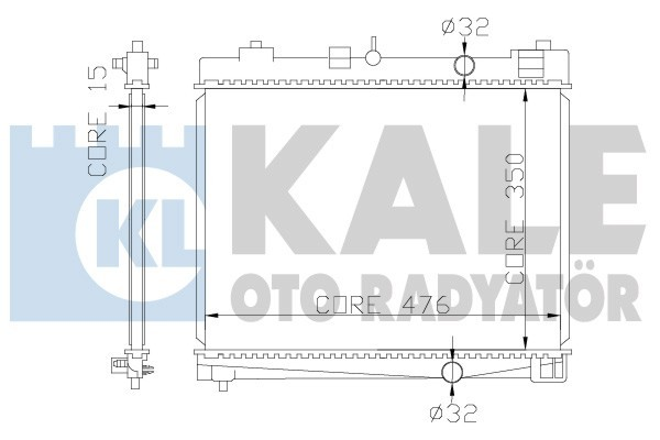 Kale 367000 Radyatör Yarıs 1.0 1.3 Vvtı 2005 Sonrası Al Pl Brz 350X478X16