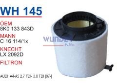 WUNDER WH145 HAVA FİLTRESİ - A4 - A5 2.7 TDI - 3.0 TDI (07-)
