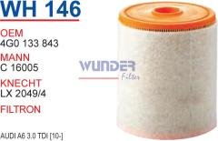 WUNDER WH146 HAVA FİLTRESİ - A6 3.0 TDI (10-)