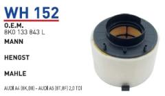 WUNDER WH152 HAVA FİLTRESİ - AUDİ A4 (8K,B8) - AUDİ A5 (8T,8F) 2,