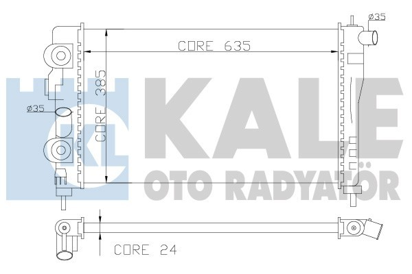 Kale 368100 Radyatör Daewoo Espero Al Pl Brz 635X383X26