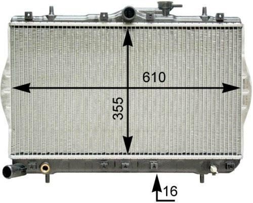 Kale 2402021Ab Su Radyatörü Accent 95-00 1.3 1.5 Mt Excel 95-