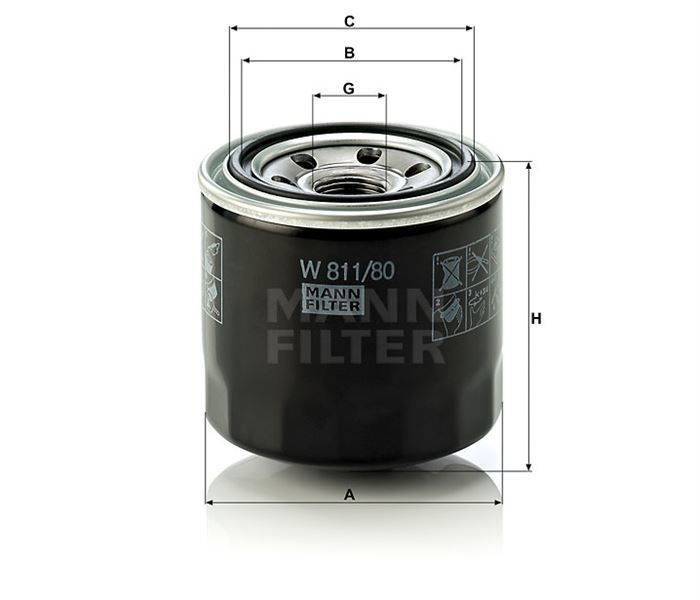 Mann W81180 Yağ Filtresi Accent Era 95-06 Excel Getz 94-05 İ20 İ3