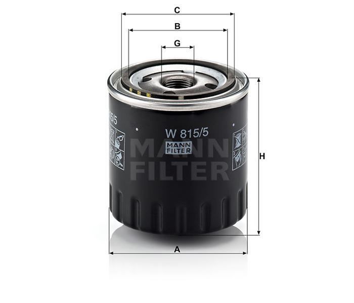 Mann W8155 Yağ Filtresi R21 Trafıc