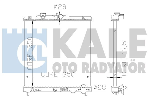 Kale 368900 Radyatör Cıvıc V Vı Crx Iıı Al Pl Brz 350X348X17