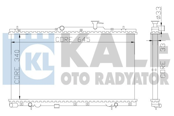 Kale 369000 Radyatör Accent Accent Iı Al Pl Brz 335X648X16
