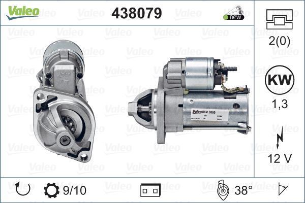 Valeo 438079 Marş Motoru 12V 1.25Kw 9 Dış D6G5. D6Ra83 Mercedes A