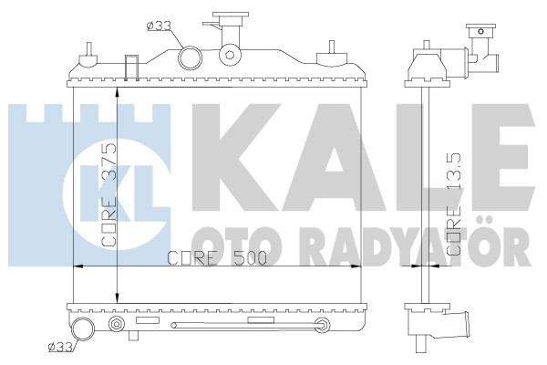Kale 369600 Radyatör Getz Al Pl Brz 373X498X16