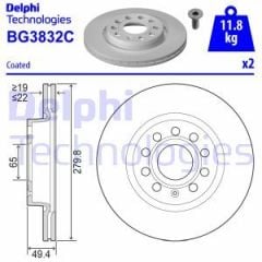 Delphi Bg3832C Ön Fren Aynası Golf V-Vı-Jetta Iıı-Iv-Caddy Iıı-A3