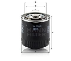 Mann W9208 Yağ Filtresi Polo Iıı 6N2 6V2 6V5 1.9 Sdı 6N2 64Hp 08