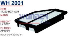 WUNDER WH2001 HAVA FİLTRESİ - HONDA CRV VII 2.0 CRDi 08-