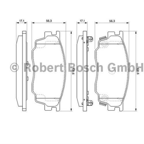 Bosch 986495087 Fren Balatası Ön Mazda 6 02-07
