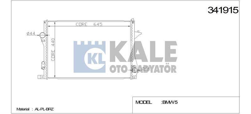 Kale 341915 Su Radyatörü Bmw 5 E39 Bmw 7 E38 Brazıng