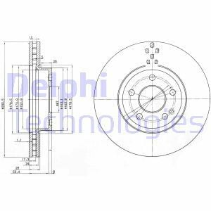 Delphi Bg3838 Fren Diski Ön V-Class W447  2014 Sonrası Vıano W639 2003 Sonrası Vıto