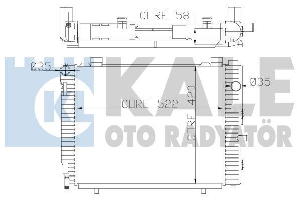 Kale 370300 Su Radyatörü Mercedes W202 208 1997-2002 C200 C230 Clk 20