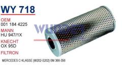 WUNDER WY718 YAĞ FİLTRESİ - MERCEDES C-KLASSE(W202-S202), OM 366-