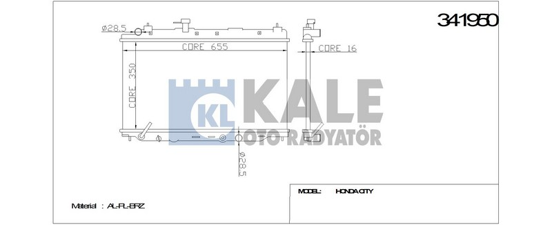 Kale 341950 Radyatör Cıty Al-Pl-Brz