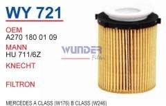 WUNDER WY721 YAĞ FİLTRESİ - MERCEDES A CLASS (W176) BKLASSE(W246)