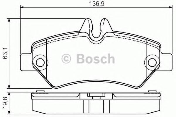 Bosch 986495100 Fren Balatası Arka Fişli Crafter 2.5 Tdı 06-Sprın