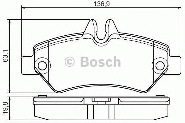 Bosch 986495100 Fren Balatası Arka Fişsiz Crafter 2.5 Tdı 06-Sprın
