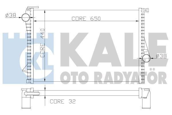 Kale 348600 Su Radyatörü Bmw 5 E39 Bmw 7 E38 650X438X32
