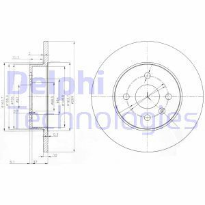 Delphi Bg3885C Fren Diski Arka (4D 264Mm) Astra F-G-H Merıva 03-