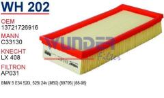 WUNDER WH202 HAVA FİLTRESİ - BMW E34 520i - 525i M50-M52