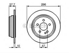 BOSCH 0986479138 Fren Diski Arka Viano W639 03> Vito W639 03> Düz 296mm