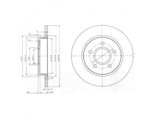 Delphi Bg3896 Fren Diski Arka Cmax  2007 Sonrası Cmax  2003 Sonrası Focus Iı 2004 Sonrası 15