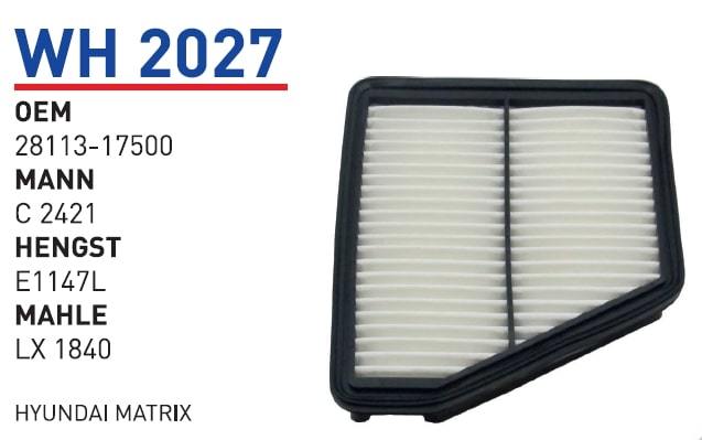 WUNDER WH2027 HAVA FİLTRESİ - HYUNDAi MATRiX