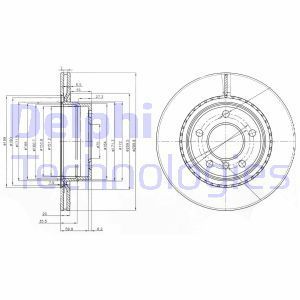 Delphi Bg3901C Fren Diski Arka Bmw 1 2004 Sonrası Bmw 3 07-11 Havalı 300Mm