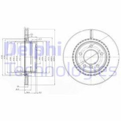 Delphi Bg3901C Fren Diski Arka Bmw 1 2004 Sonrası Bmw 3 07-11 Havalı 300Mm