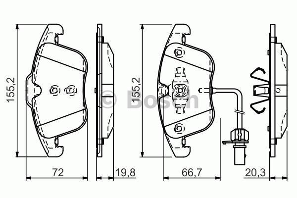 Bosch 986495129 Fren Balatası Ön A4 2007 Sonrası A5 07-