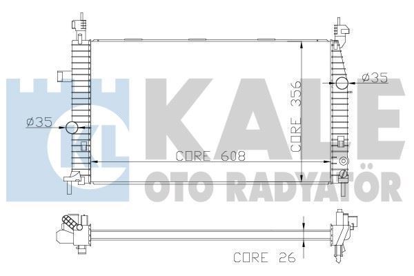 Kale 342070 Su Radyatörü Merıva A 2003 Sonrası 1.4 Twınport 1.6 16V 1.8 16