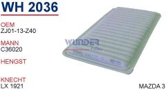 WUNDER WH2036 HAVA FİLTRESİ - MAZDA 3