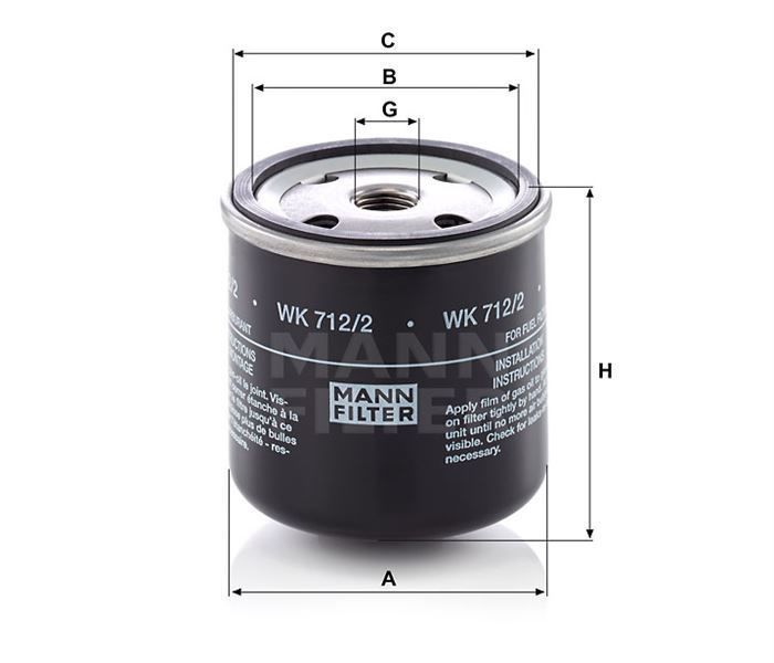 Mann Wk7122 Yakıt Filtresi Iveco Magelys-Urbanway 11-