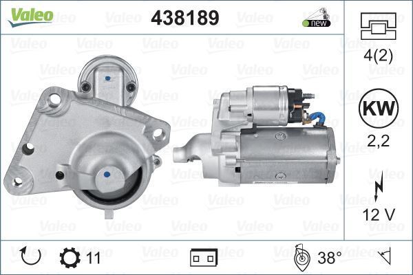Valeo 438189 Marş Motoru 206 207 307 407 / C2 C3 C4